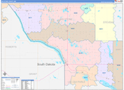 Big Stone County Wall Map Color Cast Style